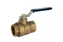 40mm ART345 Bronze 2 Piece Ball Valve Black Lever BSPT FxF PN40