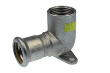 15mmx1/2\" Xpress Stainless GAS Backplate Elbow SSG15 - 11957