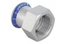 15x3/8\" Geberit Mapress 31801 Stainless Steel Adaptor with Female Thread