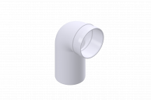 110mm 107.4.92W White 92deg Spigot/Socket Bend Long Tail