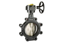 50mm DM639 Duct Iron Gear Operated Butterfly Double Regulating Valve PN25