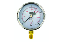 100mm Dial Pressure Gauge 0 - 4 bar and psi Bottom Entry - 34/653/0
