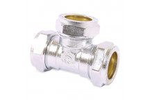 28mm Chrome Compression Equal Tee CP601
