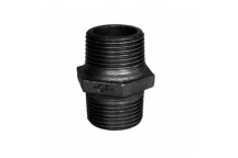 25 x 20mm F245 Black Malleable Iron Hex Nipple