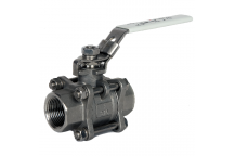 50mm ART903 Stainless Steel 3 Piece Ball Valve BSPT FxF PN62