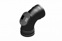 110mm 103.4.92B Black 92deg Double Socket Access Bend