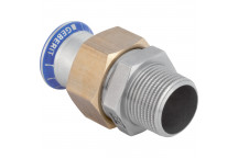 54x2\" Geberit Mapress 35340 Stainless Steel Adaptor & Brass Union Nut - Male