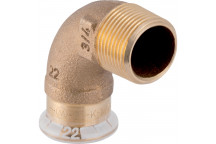 22mmx3/4\" Geberit Mapress 63885 Copper 90 degree Elbow Adaptor with Male Thread