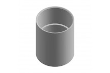 32mm 210.125 Grey Double Socket Straight Coupler