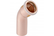 15mm Geberit Mapress 34521 Copper Gas Plain Ended 45 Degree Bend