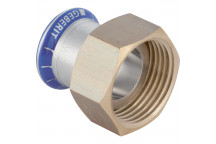 15x1/2\" Geberit Mapress 35042 Stainless Steel Adaptor with Brass Union Nut