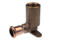 15x1/2\" Pegler Xpress S15 Copper Long Backplate Elbow 38400
