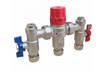 15mm ART35SV DZR Brass Thermostatic Mixing Valve c/w Service Valves