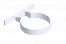 110mm 143.4W White One Piece Pipe Bracket