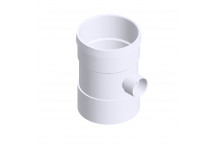 110/32mm 120.4.125 White Single Bossed Pipe Double Socket Connector