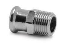 15x1/2\" Xpress Chrome Straight Male Connector S3CP - 38630