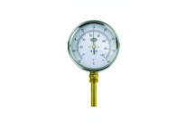 100mm Dial Thermometer -20 to 60 Deg Bottom Entry & 50mm Pocket - 32/624/0