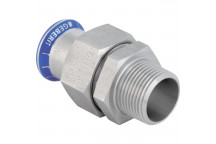 15x1/2\" Geberit Mapress 35360 Stainless Adaptor Male Thread Union with CrNi Nut