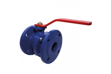 65mm ART279 Ductile Iron Ball Valve Red Handle PN16 Flanged Ends