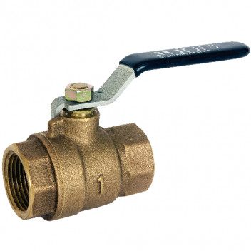 50mm ART345 Bronze 2 Piece Ball Valve Black Lever BSPT FxF PN40