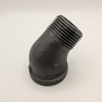 20mm OA156 Black Malleable Iron Male/Female 45 Degree Elbow