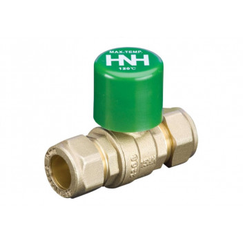 22mm 100CLS DZR Brass Ball Valve Compression Ended Lockshield PN16