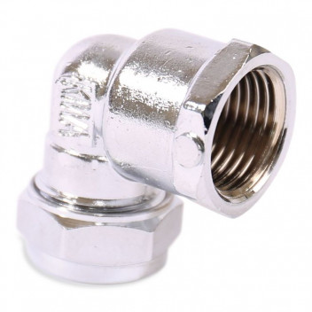 28x1\" Chrome Compression 90deg Female Iron BSP Elbow CP403