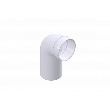 110mm 107.4.92W White 92deg Spigot/Socket Bend Long Tail