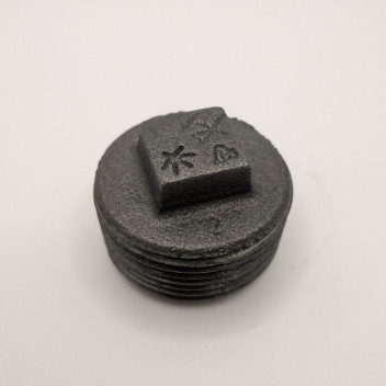 40mm OA147 Black Malleable Iron Hollow Plug