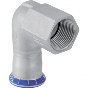 15x1/2\" Geberit Mapress 33803 Stainless Steel 90 Deg Elbow Female Adaptor