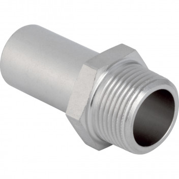 15x1/2\" Geberit Mapress 31932 Stainless Steel Plain Ended Male Adaptor
