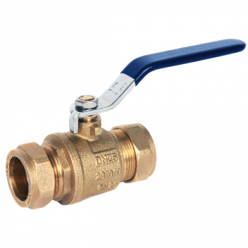 22mm ART59 DZR Brass Ball Valve Blue Lever CxC PN25