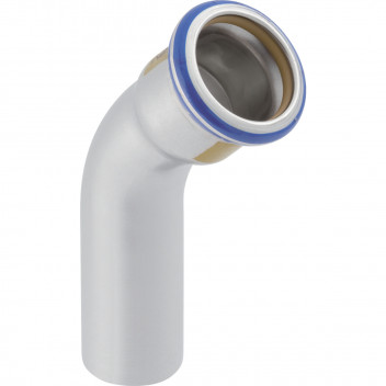 76mm Geberit Mapress 34450 Stainless Steel Gas Plain Ended 45 Degree Bend