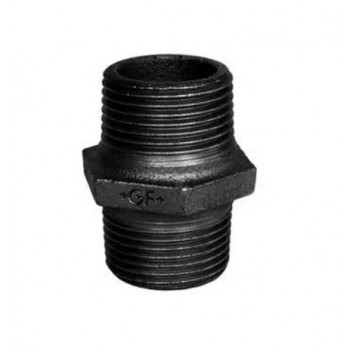 40 x 25mm F245 Black Malleable Iron Hex Nipple