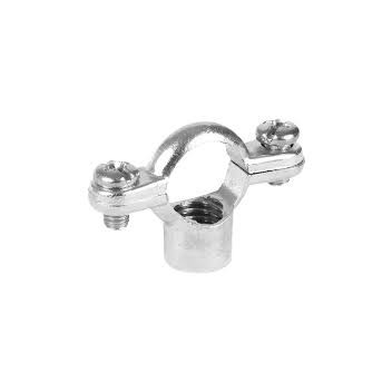 15mm x M10 A632 Metric Chrome Plated Brass Single Pipe Ring