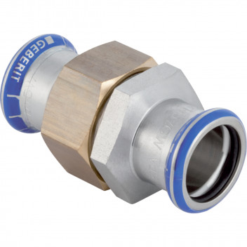 15mm Geberit Mapress 35320 Stainless Steel Union with Brass Nut