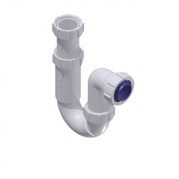 40mm 431T.15 White Tubular Adjustable Telescopic Swivel P Trap