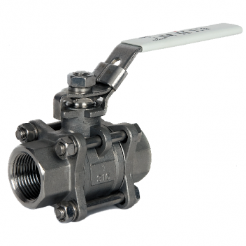 80mm ART903 Stainless Steel 3 Piece Ball Valve BSPT FxF PN62