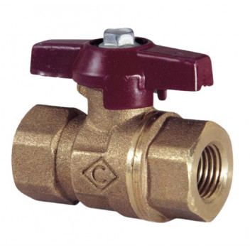 10mm D171T Bronze Ball Valve T-Handle PN25 FxF