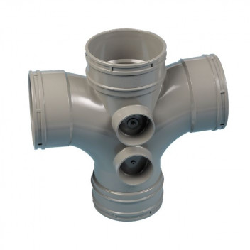 110mm 106.4.92 Grey 92deg Socket Double Branch 4 Boss Horns