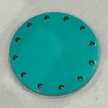 200mm PN16 P235GH Full Thickness FBE Green Blank Flange EN1092-1