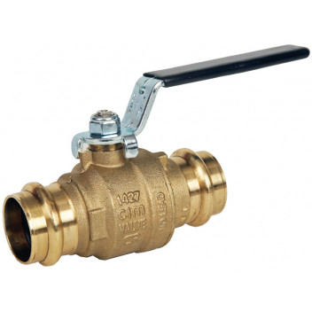 35mm ART55PRS DZR Brass Ball Valve Black Lever Pressfit Ends PN17