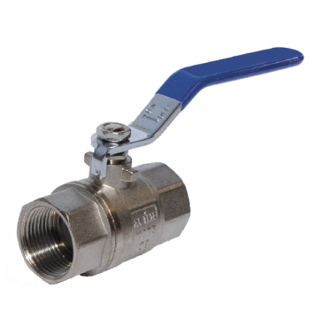 15mm ART40P Brass Ball Valve Blue Lever BSPP Ends FxF