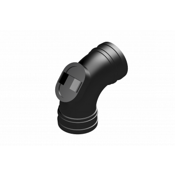 110mm 103.4.92B Black 92deg Double Socket Access Bend