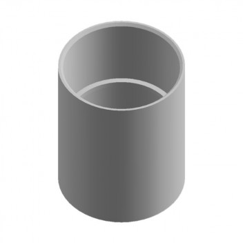 32mm 210.125 Grey Double Socket Straight Coupler