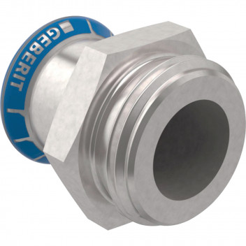 22x1\" Geberit Mapress 31733 Stainless Steel Adaptor with Male Thread