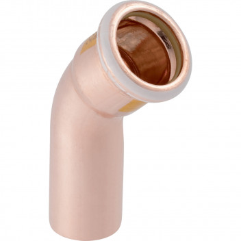 15mm Geberit Mapress 34521 Copper Gas Plain Ended 45 Degree Bend