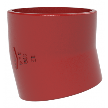 200mm EF002 Ensign Soil Short Radius 15 Degree Bend 155932