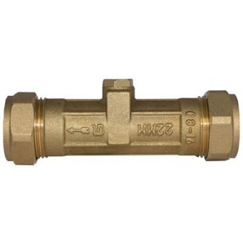 22mm DZR Brass Double Check Valve CxC