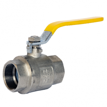 15mm ART40P Brass Ball Valve Yellow Lever BSPP Ends FxF